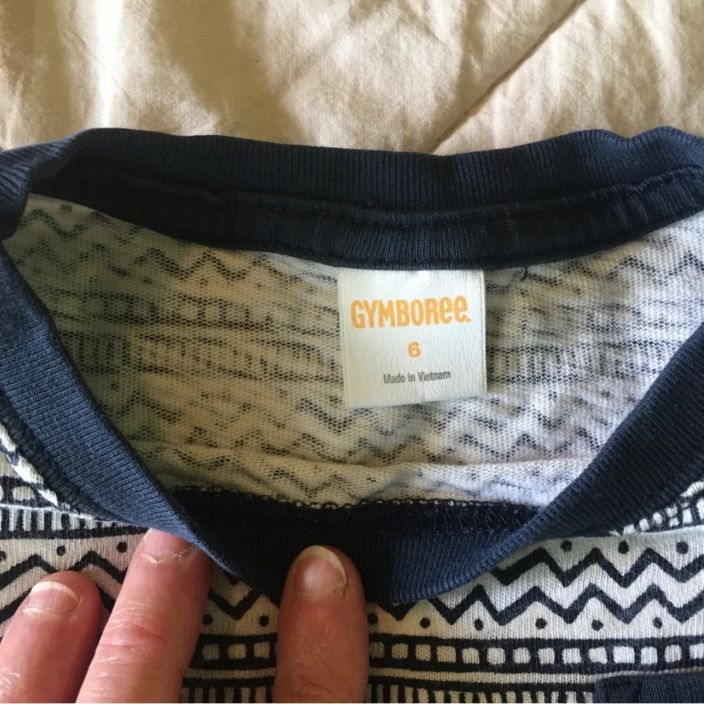 Jack Nicklaus Blue Golf Shorts and Gymboree Navy and White Patterned Kids Shirt